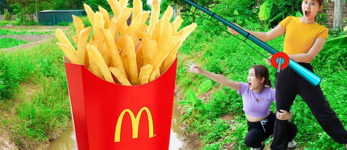 Squad SWAT Girl Nerf Guns Fight Criminal Dispute French Fries Fast Food Battle | Moon Nerf War