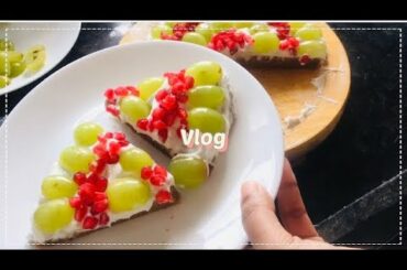 Trying french food for the first time/fruit tart/my cafe/ghugni bangali dish with puri/ sweet lemon