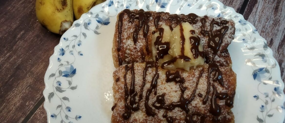 Breakfast recipe| Homemade Nutella chocolate French toast stuffed with banana| Kids will love it|