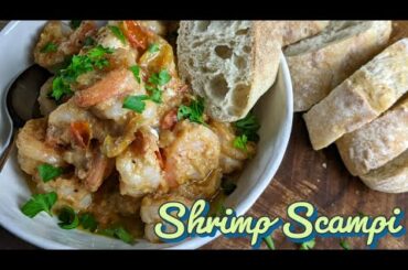 EASY SHRIMP SCAMPI with Cherry Tomatoes and Butter-Garlic White Wine Sauce| NO MUSIC| ASMR| How To