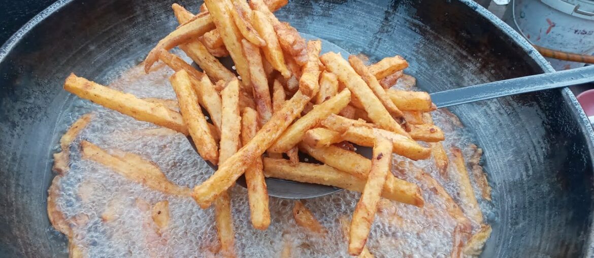 French fries finger chips | Street food | Recipe of French fries | Famous food #Pakistan