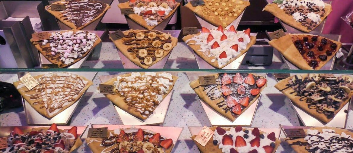 France Street Food. Sweet Crepes and Churros, Seen in Nice