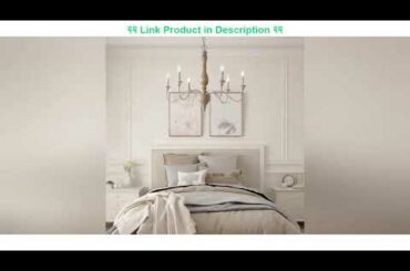 Most Greatest Product LNC French Country Chandeliers Wood 6 Lights Rust Arms for Dining, Bedroom, L