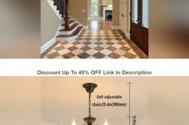 Up To 30% OFF Ganeed Rustic French Country Chandelier,6 Lights Farmhouse Candle Iron Chandeliers,Vi