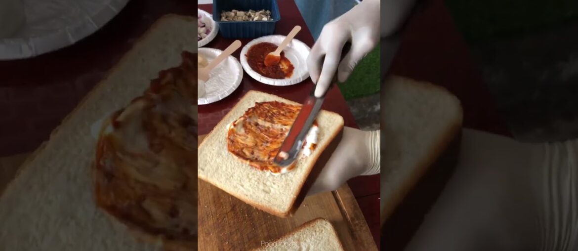 cheesy mushroom veggie sandwich with French fries || FOOD ROCKET || SANDWICH #shorts #cheese #yummy