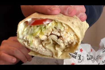 Jimmy John's Chicken Caesar Wrap vs. Wendy's 4 For $4 Meal Mukbang