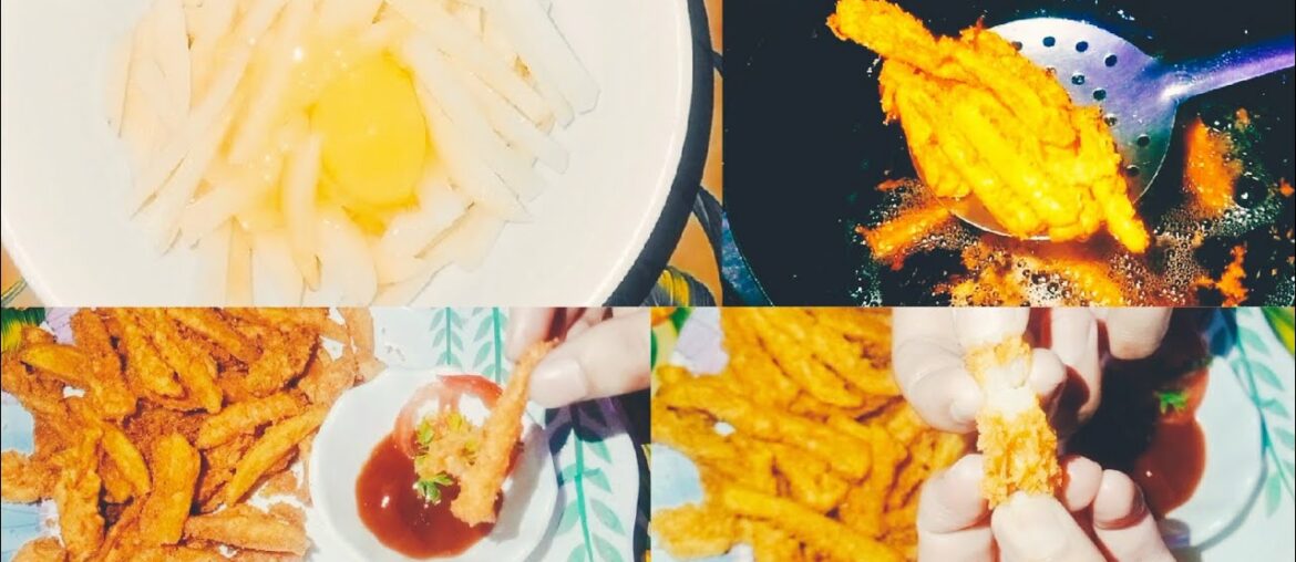 crispy egg French fry recipe | easy egg French fries | egg snacks  recipe| nk cook