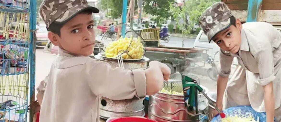 8 Years Old Young Boy Making French  Fries || Perfect French Fries Recipe In Pakistan