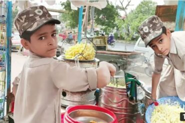 8 Years Old Young Boy Making French  Fries || Perfect French Fries Recipe In Pakistan