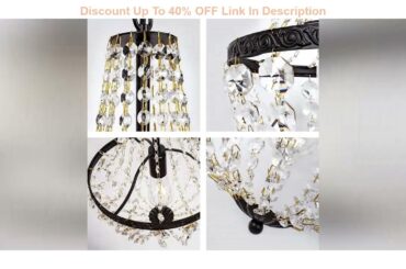 Top Rated Modern French Crystal Chandelier Farmhouse Pendant Lighting Rustic Ceiling Light Fixture