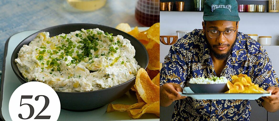 French Onion Labneh with Homemade Chips | At Home With Us French Onion Labneh with Homemade Chips | At Home With Us