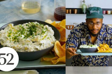 French Onion Labneh with Homemade Chips | At Home With Us