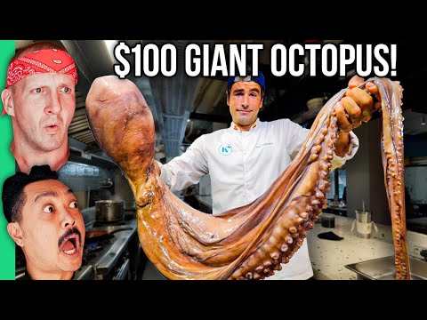 $2 Octopus VS $100 Octopus!! Huge Ocean Monster Served Five Ways!!! $2 Octopus VS $100 Octopus!! Huge Ocean Monster Served Five Ways!!!