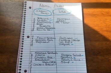 Taking inventory and creating a meal plan | Student meal plan and Parent meal plan