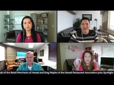 Retail Merchants of Hawaii's Tina Yamaki & Hawaii Restaurant Association's Greg Maples Retail Merchants of Hawaii's Tina Yamaki & Hawaii Restaurant Association's Greg Maples