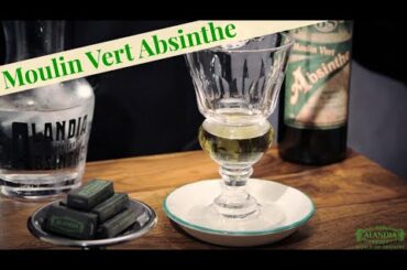 Absinthe Moulin Vert: Green Absinthe distilled with wine alcohol