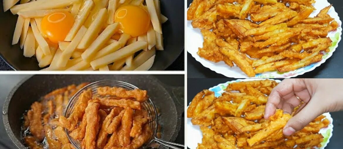 Crispy egg french fry recipe||easy egg french fry recipe||egg snacks recipe||amar heshelghor