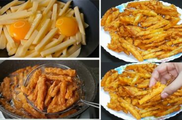 Crispy egg french fry recipe||easy egg french fry recipe||egg snacks recipe||amar heshelghor