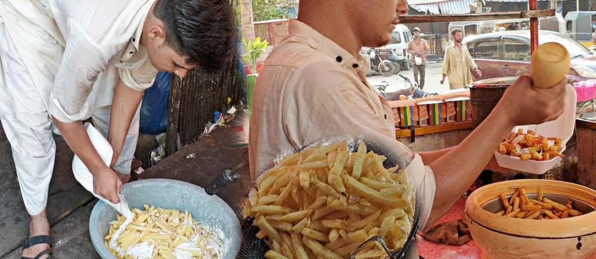 15 Years Old Boy Making Crispy French Fries | Perfect French Fries Recipe | Hardworking Afghani boy
