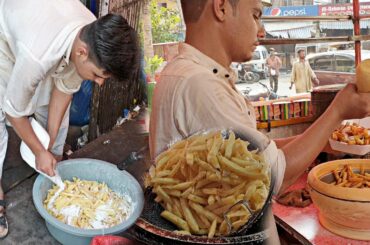 15 Years Old Boy Making Crispy French Fries | Perfect French Fries Recipe | Hardworking Afghani boy