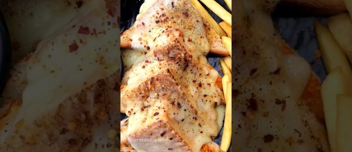 cheesy mushroom veggie sandwich with French fries || FOOD ROCKET || SANDWICH #shorts #cheese #yummy