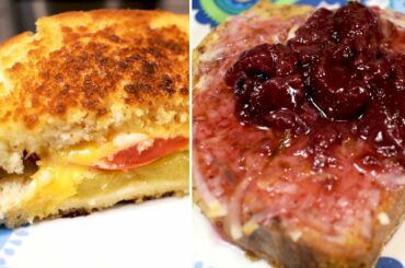 Cooking Toasted Coconut French Toast & Grilled Cheese with homemade bread! Food Relaxation Meditate