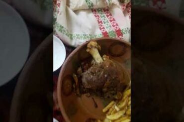 Homemade Ertugrul Style dumpukht with French fries. Soon Will share its recipe