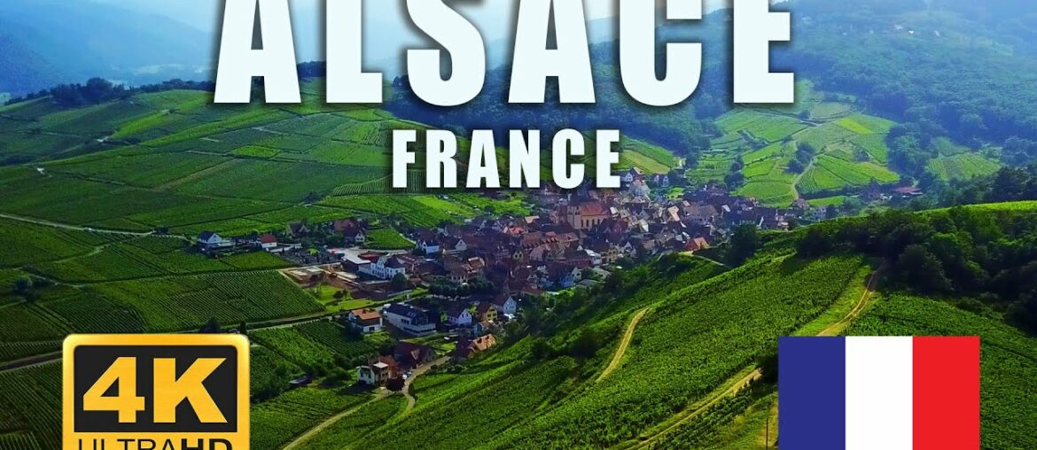 Alsace seen from above. watch this french wine region with the massive grape ranks from a 4k drone Alsace seen from above. watch this french wine region with the massive grape ranks from a 4k drone
