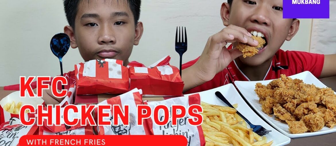 Mukbang - KFC Chicken Pops with French Fries | BlueSpoon Mukbang