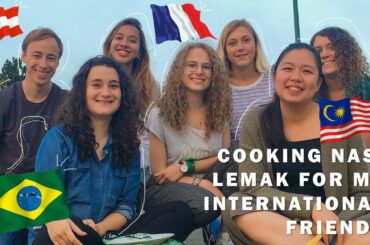 Cooking Nasi Lemak for my international friends || French, Austrian, Brazilian food | Life in France