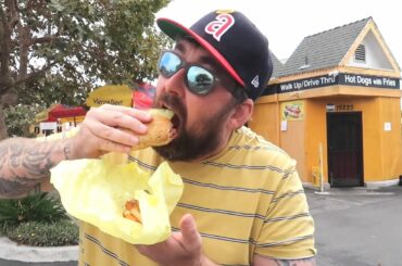 JUST HOT DOGS Food Stand Review In Pep Boys Parking Lot - Westminster California / SoCal Chicago Dog