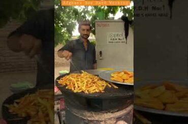 Hard Working afghani Boy Selling French Fries - Street Food