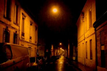 Walking in the Rain Walk at Night Bordeaux 4k France / Rain sounds for sleeping ASMR