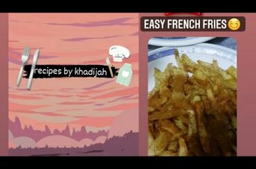 Easy recipe for French fries. subscribe for more.