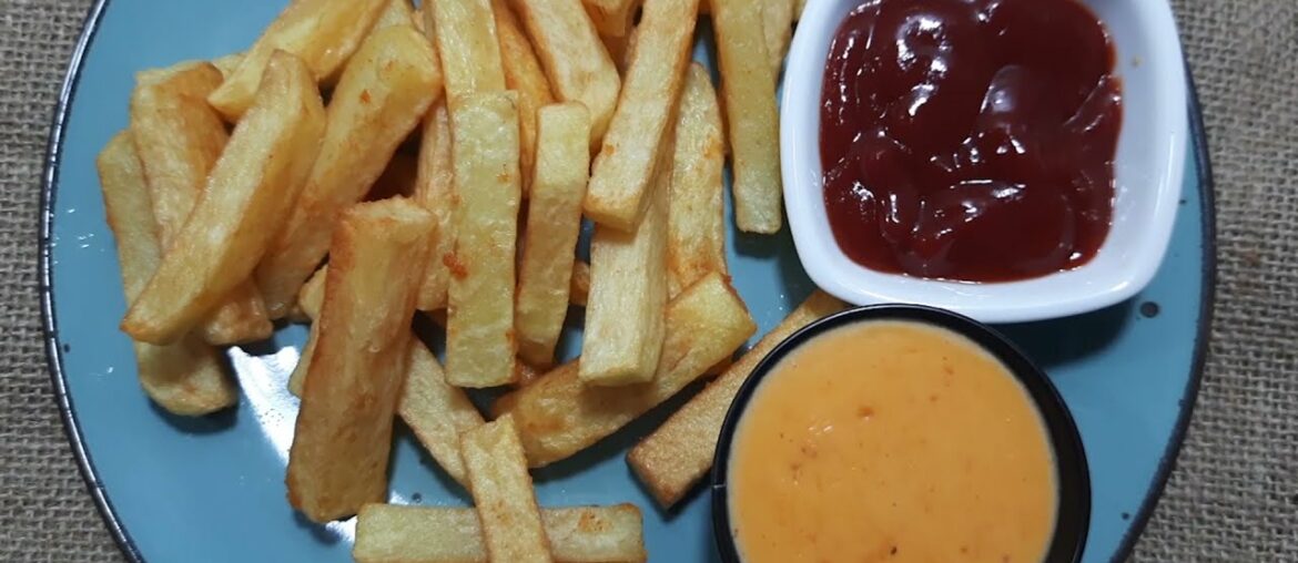 #FrenchFriesRecipe#BanglaRecipe Crispy French Fries With Cheese Sauce | Homemade French Fry recipe