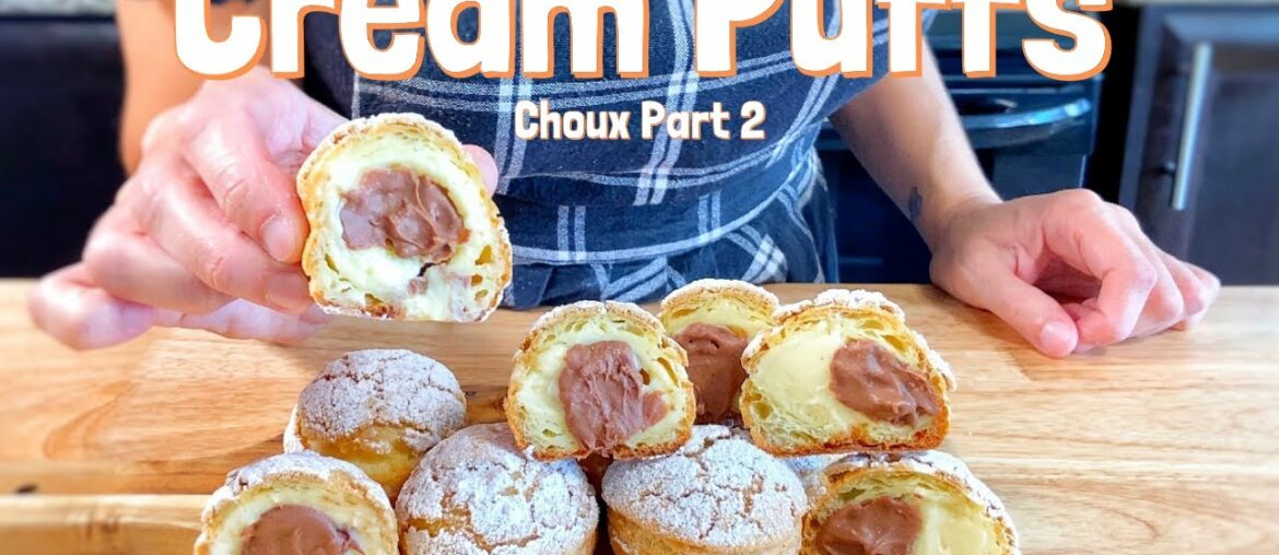 Hazelnut Chocolate Cream Puffs | Choux Au Craquelin | Classic French Recipes