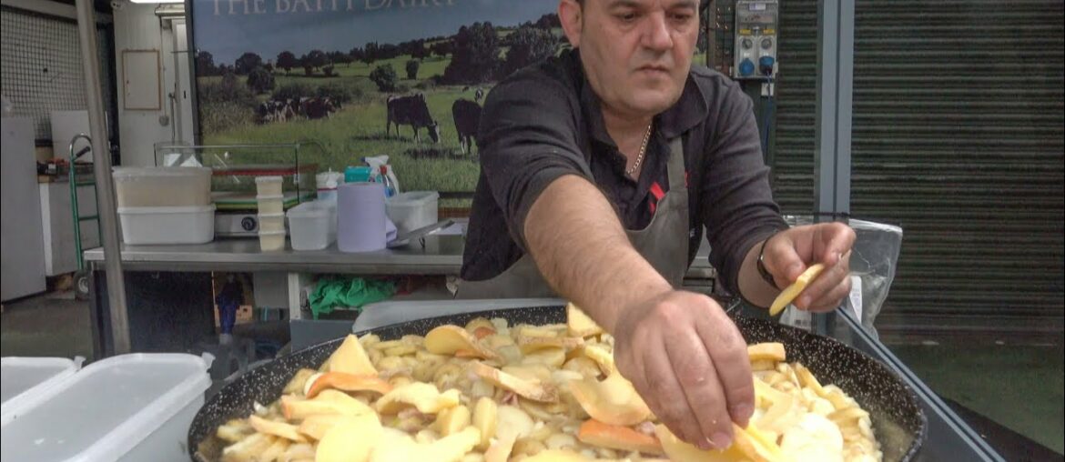 Orgy of Cheeses on French "Tartiflette". London Street Food