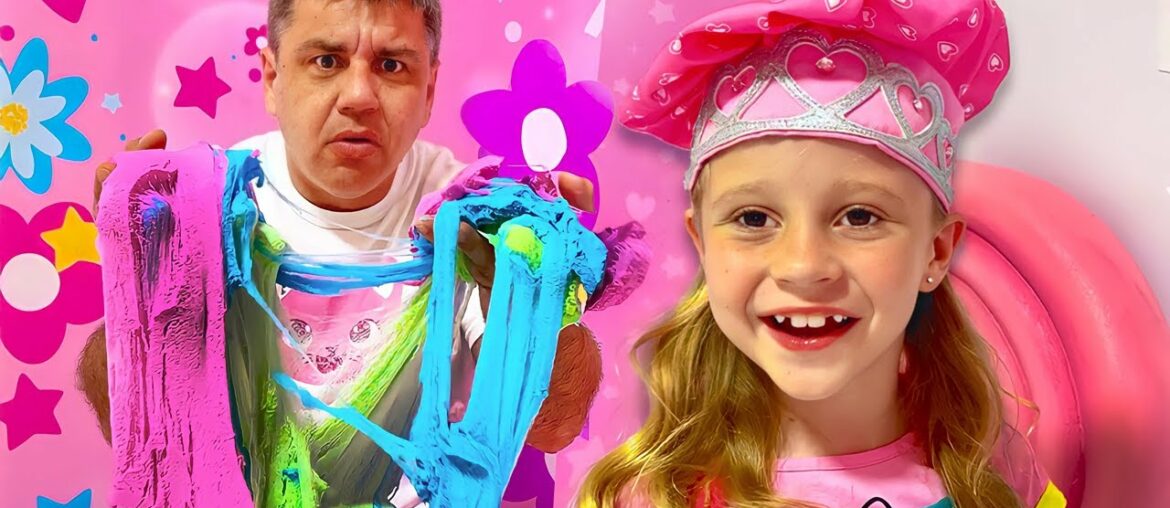 Nastya teaches dad how to be creative. Useful video for children