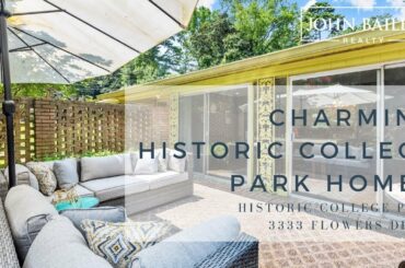 3333 Flowers Drive| Historic College Park | John Bailey Realty