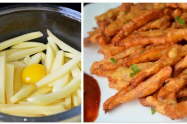 Crispy Egg French Fries Recipe /Evening Egg Snacks Recipe By (Cook With Meryem)