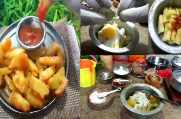 Crispy Egg French Fries Recipe.Easy Egg French Fries.miniature french fries.