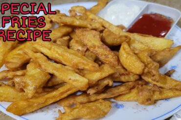 CRISPY FRENCH FRIES RECIPE - HOMEMADE CRISPY FRIES RECIPE - SUNDAS IRFAN'S BHABHI