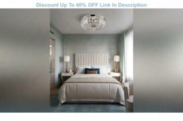 New Deal Bestier Modern French Empire Chrome Crystal Semi Flush Mount Chandelier Lighting LED Ceili