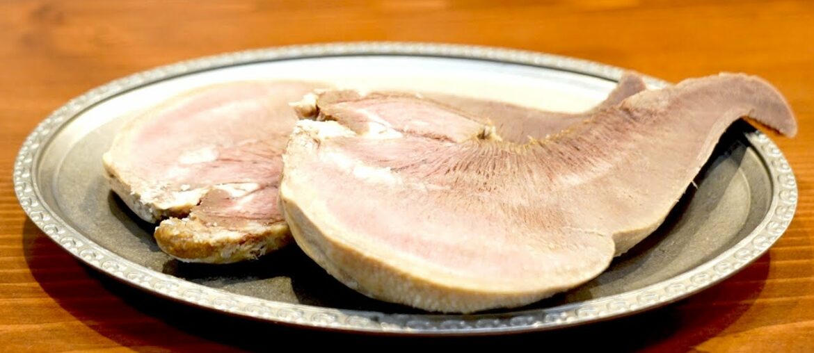 Japanese Food.VEAL TONGUE DISH. Japanese French cuisine.