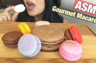 ASMR GIANT & GOURMET MACARONS! CRUNCHY CHEWY EATING SOUNDS (No talking)