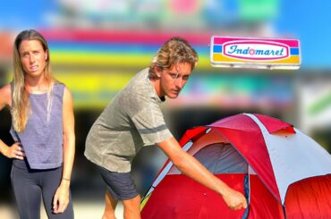 EATING AT INDOMART for 24 Hours Challenge