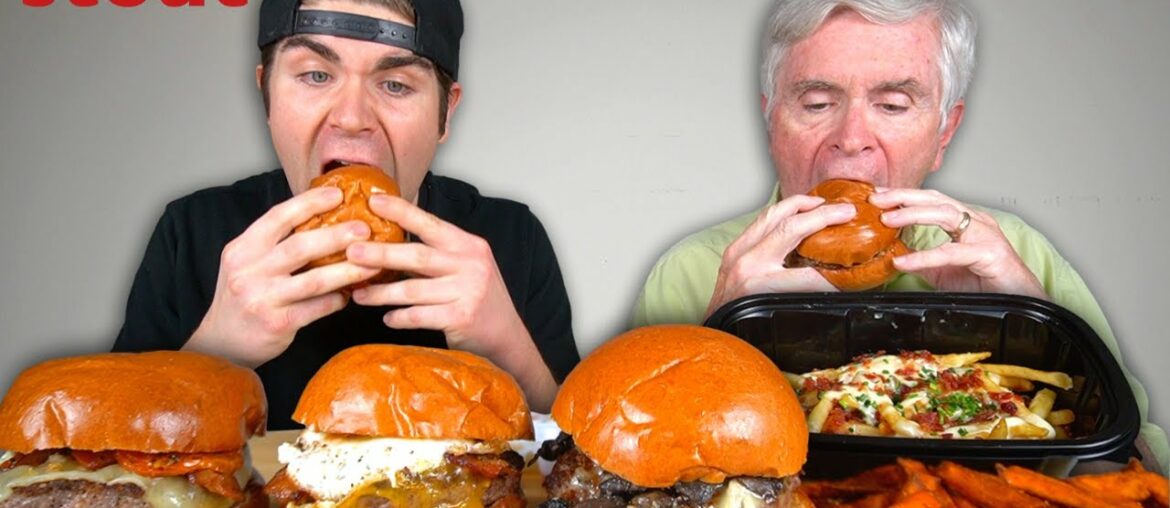 Eating some of the Best Gourmet Burgers in LA with Dad! Stout Burgers Eating some of the Best Gourmet Burgers in LA with Dad! Stout Burgers