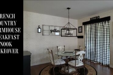 FRENCH COUNTRY FARMHOUSE BREAKFAST NOOK MAKEOVER - FAUX BRICK PAINTING -  RESCUING A BABY BUNNY