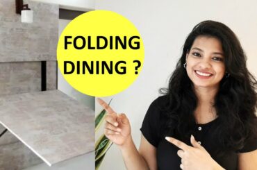 Space saving Wall mounted folding dining table India. Ask Iosis Hindi