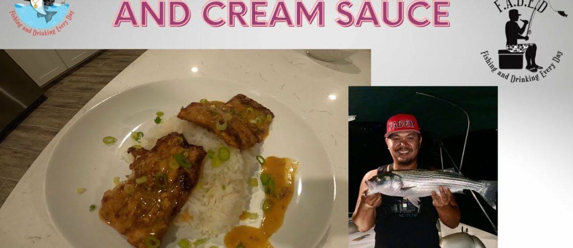 An easy striper in white wine and butter sauce recipe - Lake Pleasant Arizona